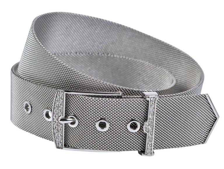 White gold wrap diamond bracelet