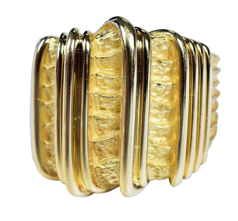 Yellow gold cocktail ring