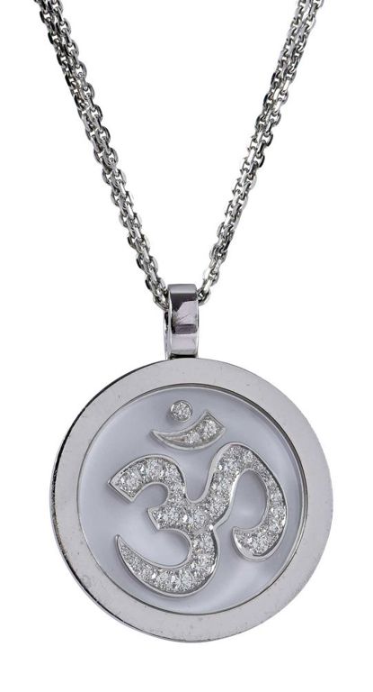 18k white gold Chopard "Ohm" diamond necklace