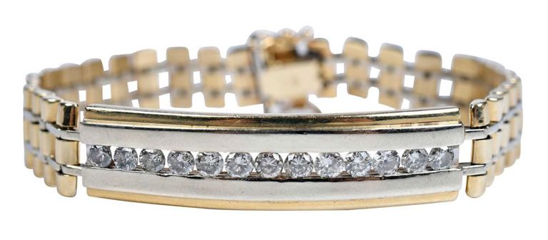 Yellow gold diamond bracelet