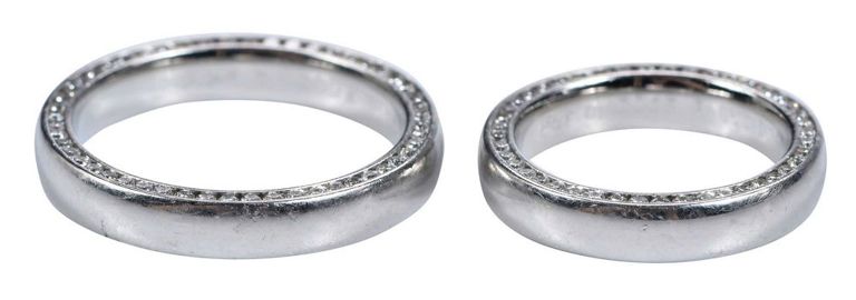 Platinum wedding diamond rings