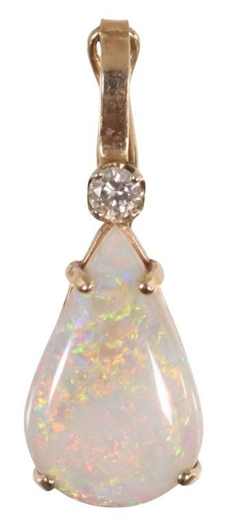 14k yellow gold enhancer diamond pendant
