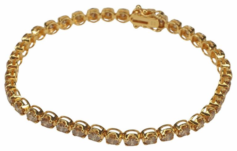 10k yellow gold tennis diamond bracelet