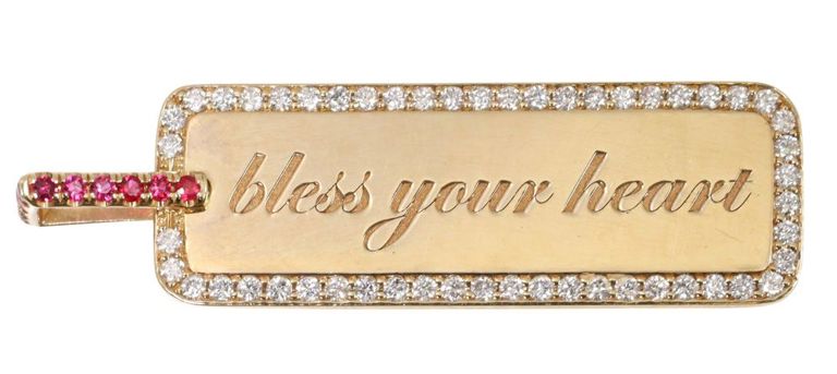 14k yellow gold diamond pendant