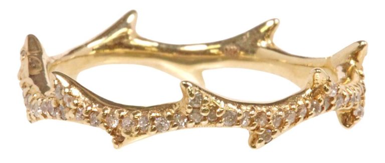 14k yellow gold eternity diamond ring