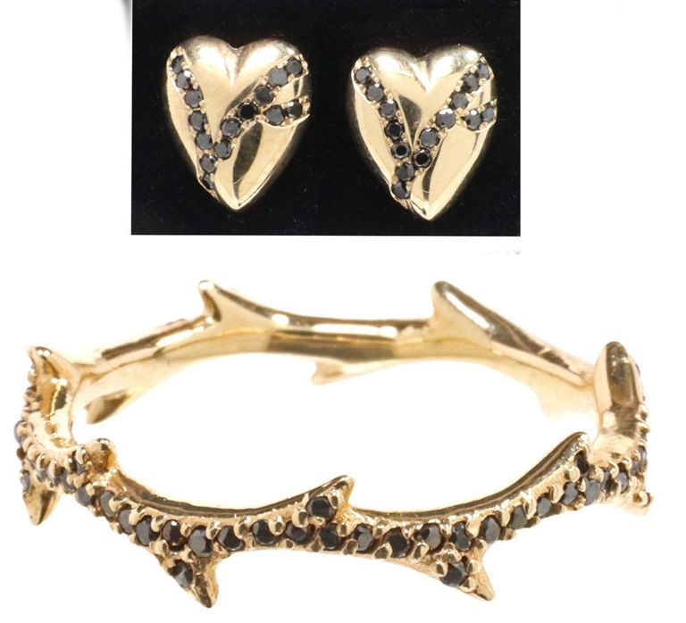 14k gold diamond jewelry set