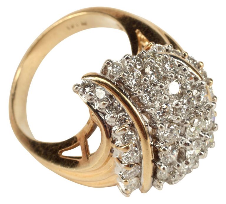 14k yellow gold diamond ring
