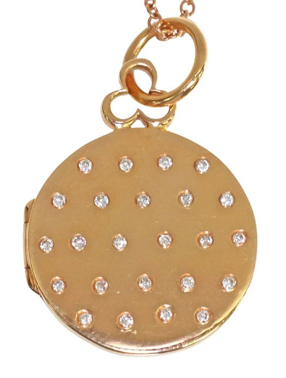 18k gold diamond 'Jane' locket necklace