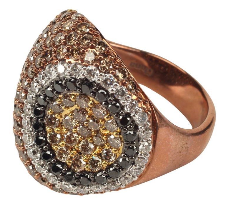 14k rose gold diamond ring
