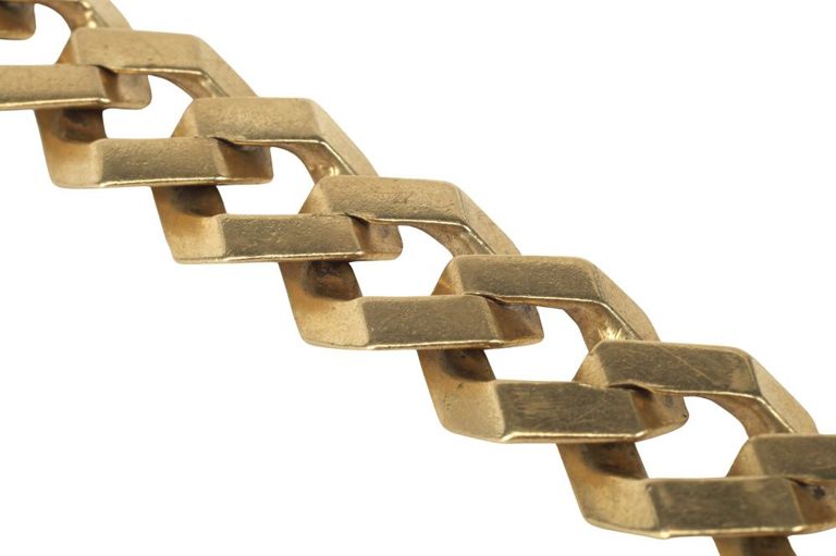 14k yellow gold chain bracelet