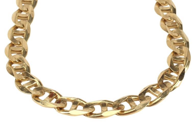 14k gold mariner link chain necklace