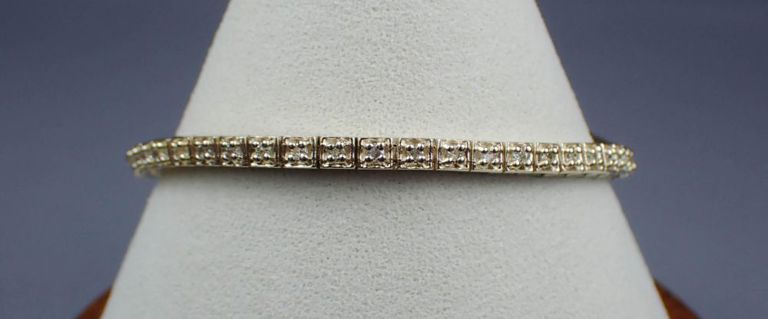 14k yellow gold diamond bracelet