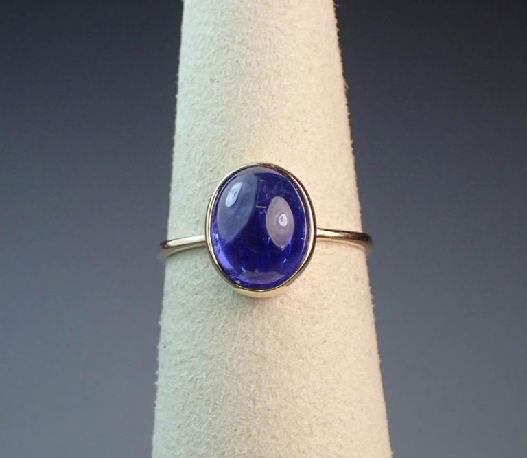 14k yellow gold tanzanite ring