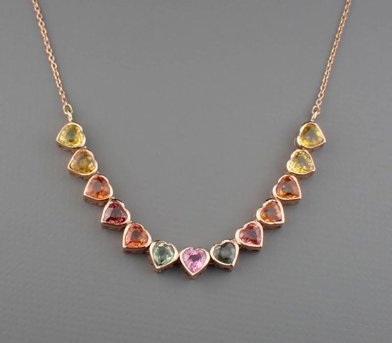 14k gold sapphire necklace