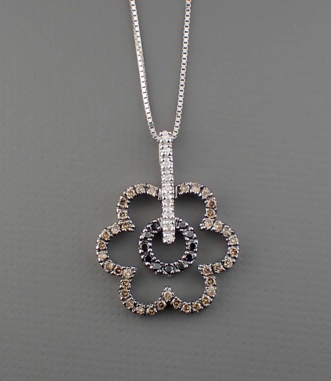 LeVian diamond pendant and gold chain