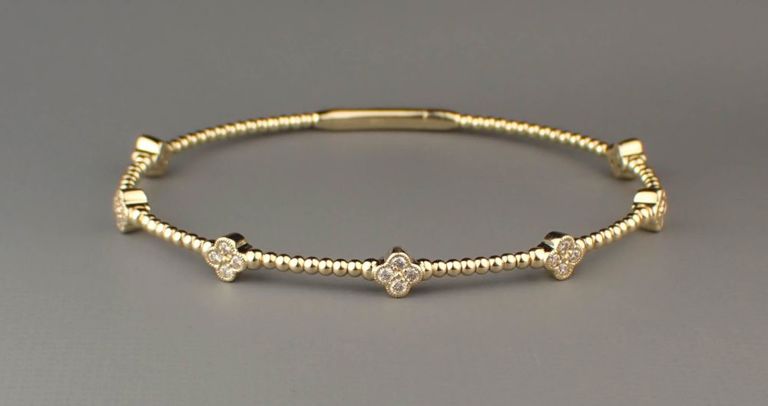 14k yellow gold diamond bracelet