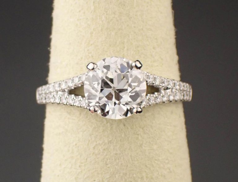 14k white gold diamond ring