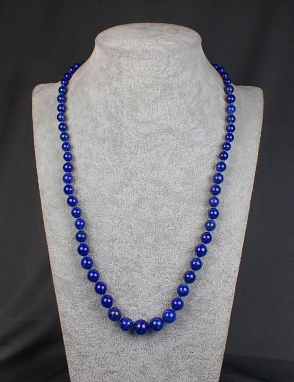 14k yellow gold lapis lazuli necklace