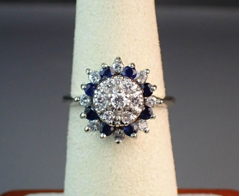 14k white gold diamond ring