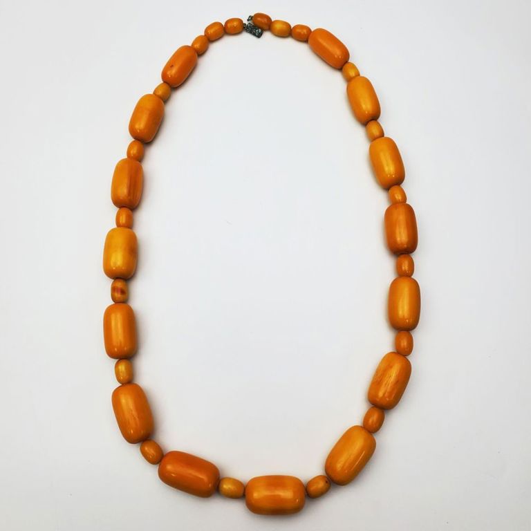 Yellow beaded necklace