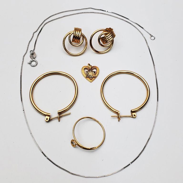 14k and 10k gold jewelry lot
