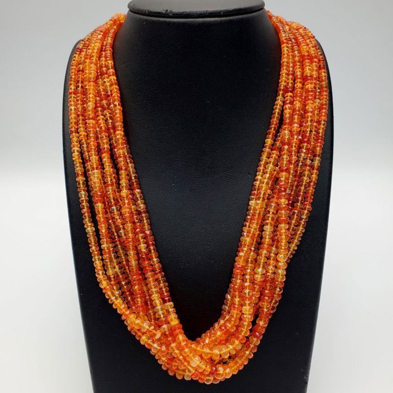 Beaded opal necklace