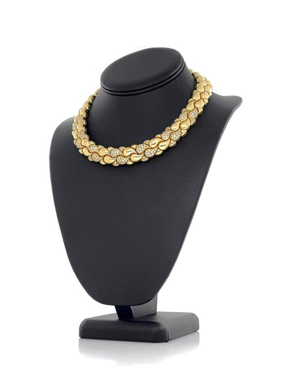 18k yellow gold diamond necklace