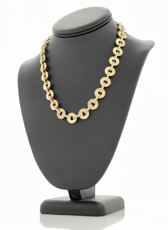 18k yellow gold diamond necklace