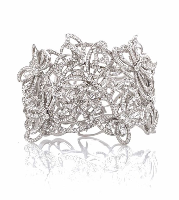 18k white gold diamond bracelet