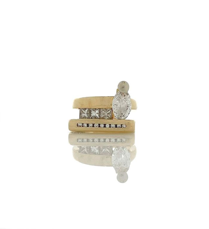 14k yellow gold diamond ring