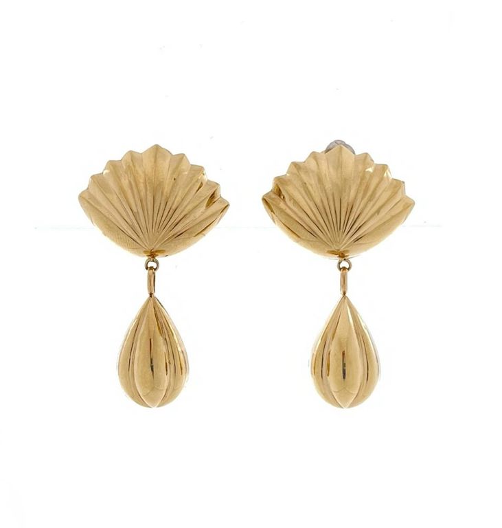 14k yellow gold dangle earrings