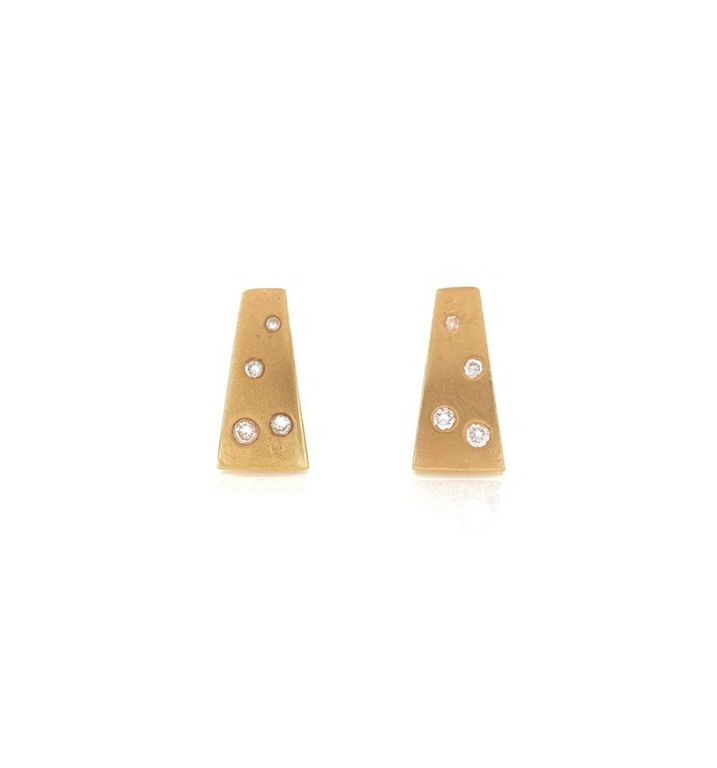 14k yellow gold diamond earrings
