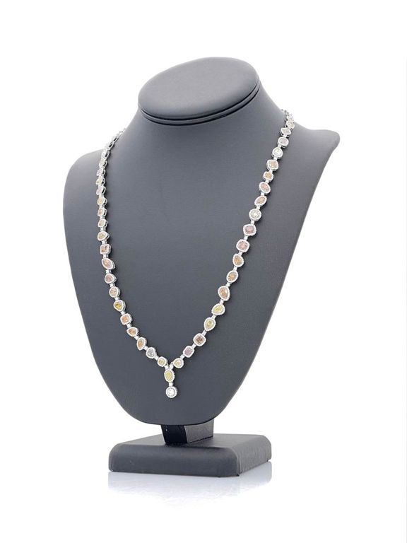 18k white gold diamond necklace