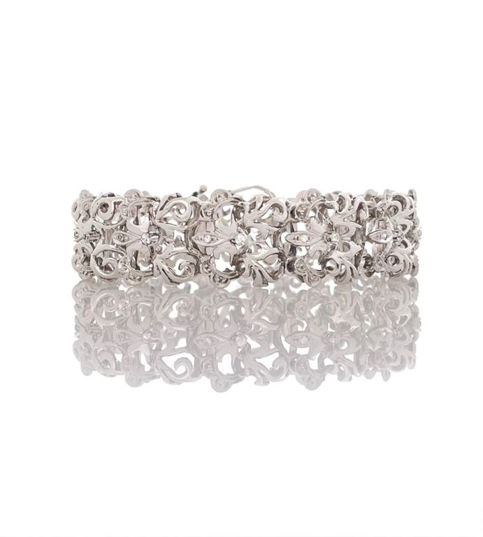 18k white gold topaz bracelet