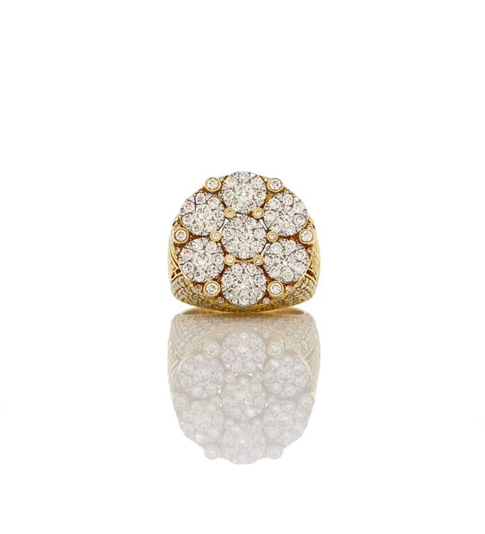 14k yellow gold diamond ring