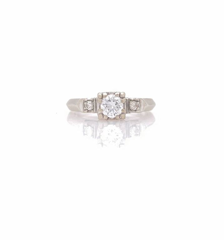 14k white gold diamond wedding ring