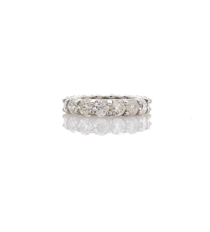 Platinum eternity diamond ring