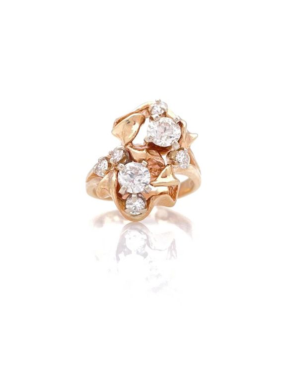 14k yellow gold diamond ring