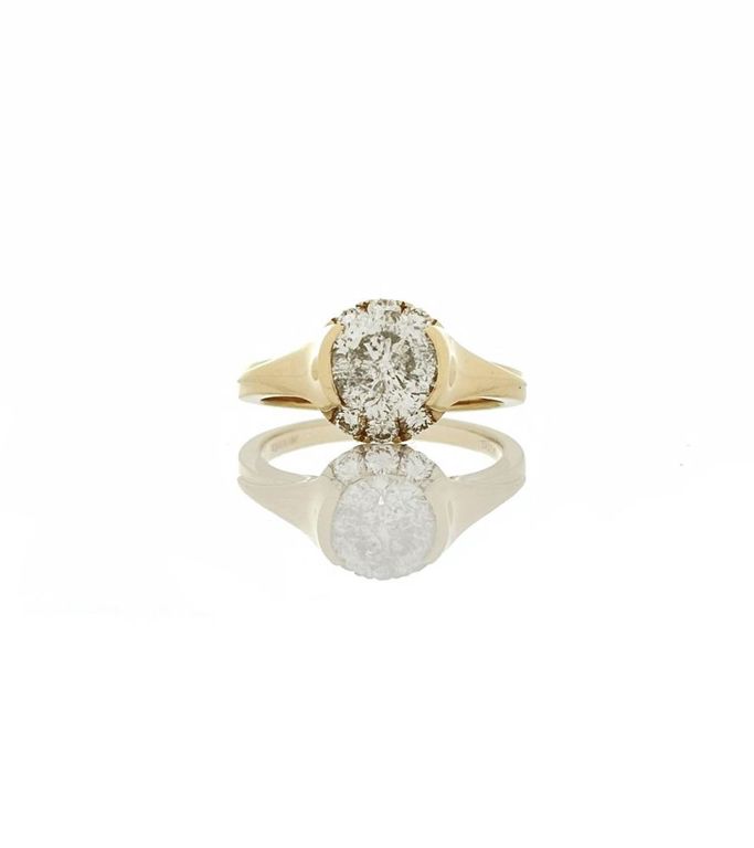 18k yellow gold diamond ring