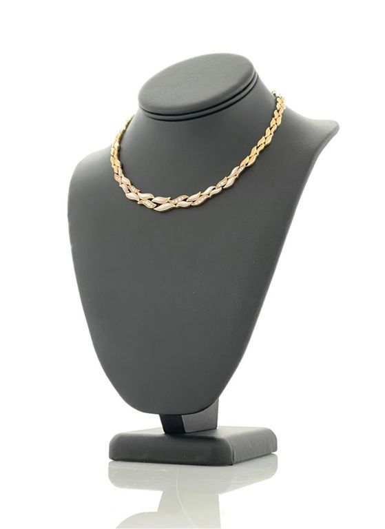 14k rose gold diamond mother of pearl necklace