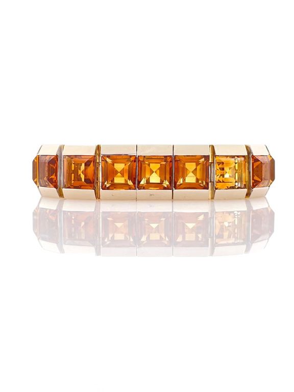 18k yellow and white gold citrine bracelet