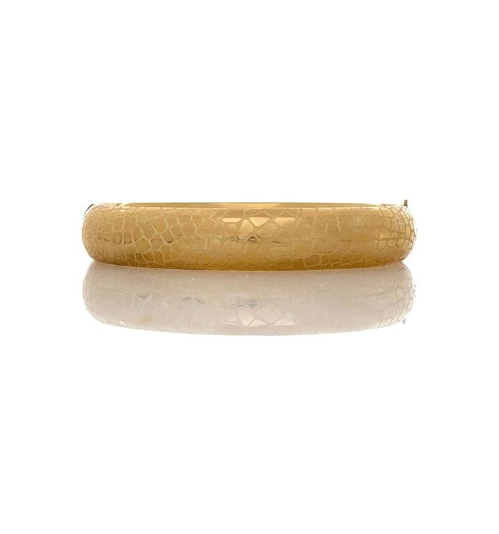 14k yellow gold hinged bracelet