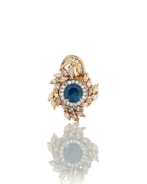 14k yellow gold diamond pendant
