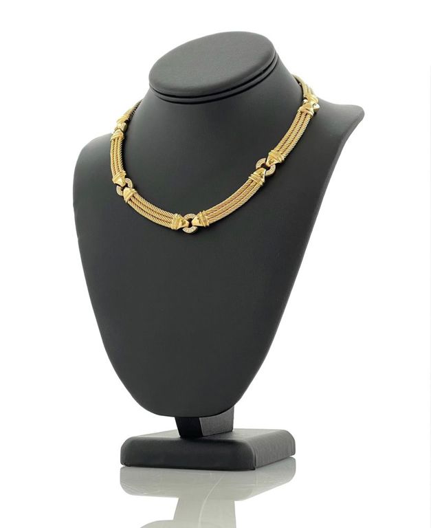 18k yellow gold diamond necklace