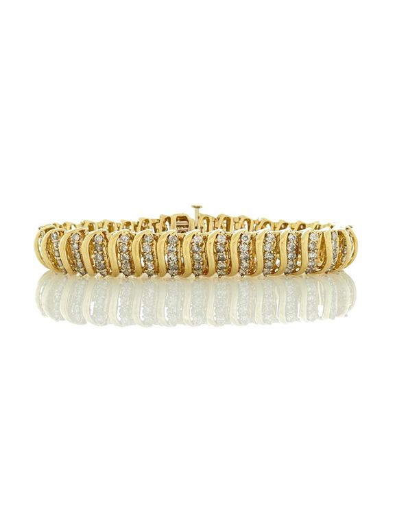 10k yellow gold diamond bracelet