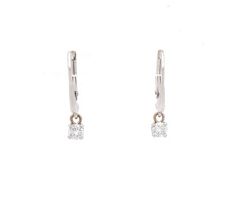 14k gold dangle diamond earrings