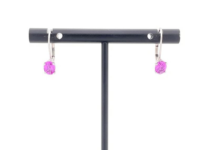 14k white gold sapphire earrings
