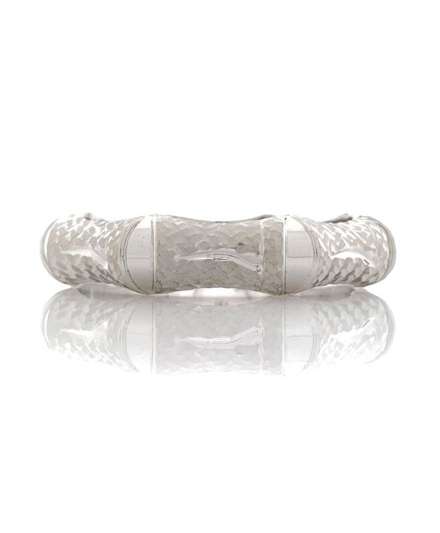 18k white gold hinged bracelet