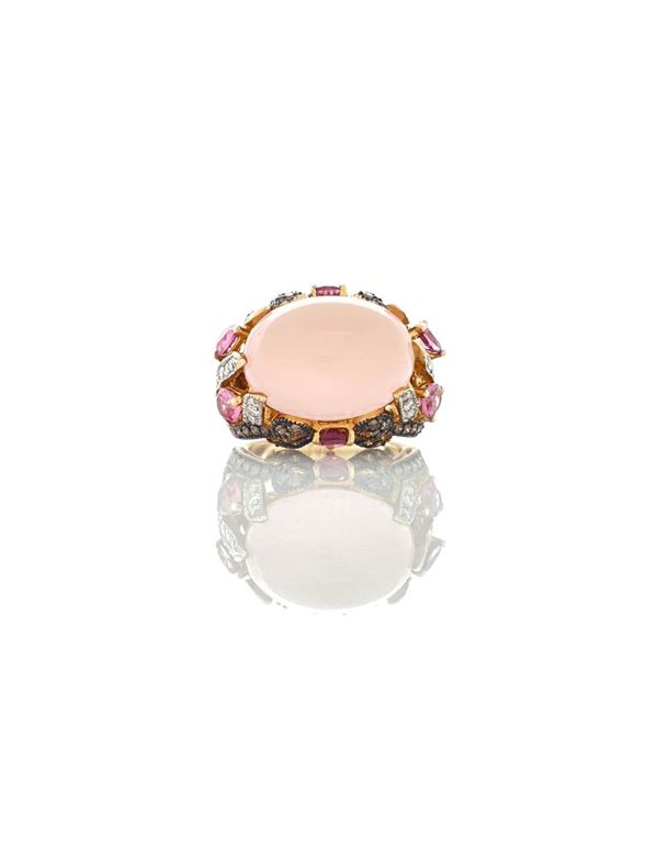 14k yellow gold gemstone ring