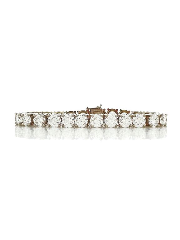14k white gold diamond tennis bracelet